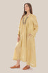 Long Doubleface dress in metallic cotton voile.